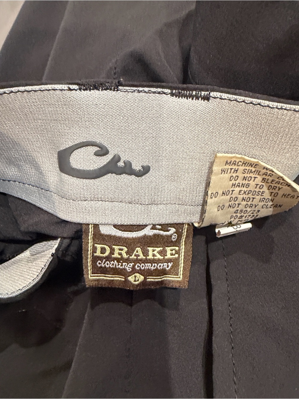 Drake Men's Black Shorts with Gray Waistband